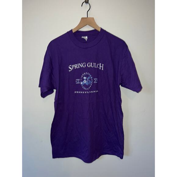 Vintage Spring Gulch Pennsylvania Shirt Tee Purple VTG 1990s 90s Large - Picture 1 of 7